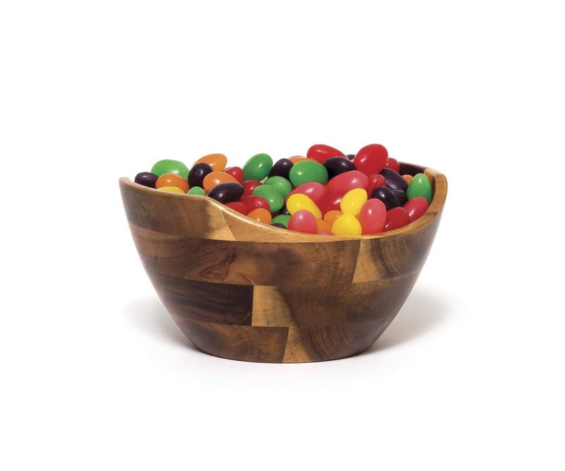 Lipper International 1273 Acacia Wavy Rim Bowl for Serving Popcorn, Fruits, or Salads, Small, 6", Single Bowl - Image 4